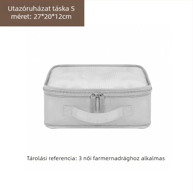 Utazó cipő tároló táska, oxford anyagú, porvédett, modern minimál stílus, modell MDJ6522