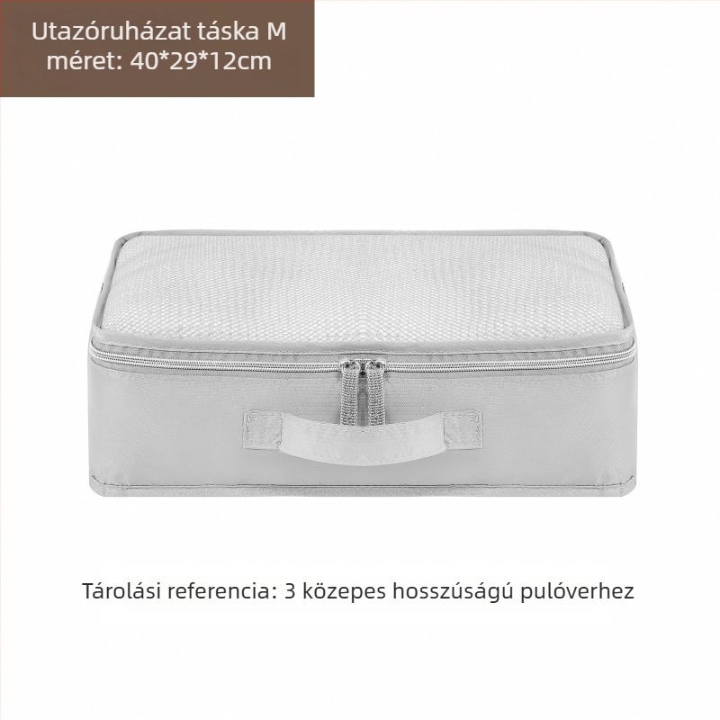 Utazó cipő tároló táska, oxford anyagú, porvédett, modern minimál stílus, modell MDJ6522
