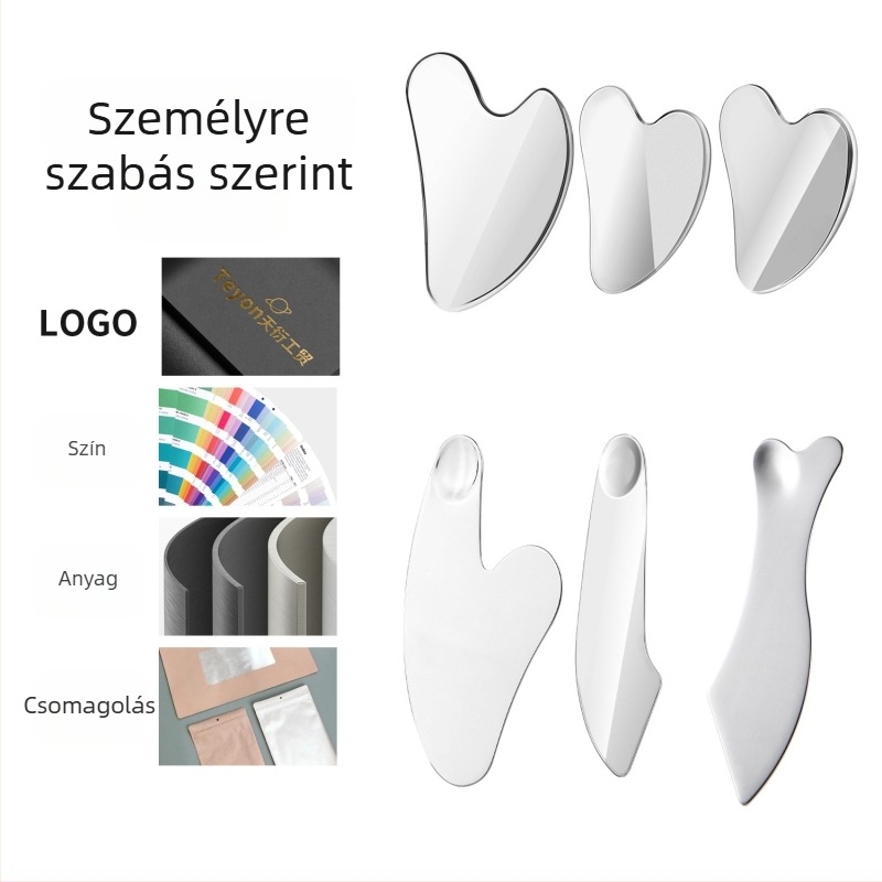 Szív alakú, rozsdamentes acél arcfogó spatula – alapozóhoz és maszkokhoz, 90 g kozmetikai eszköz