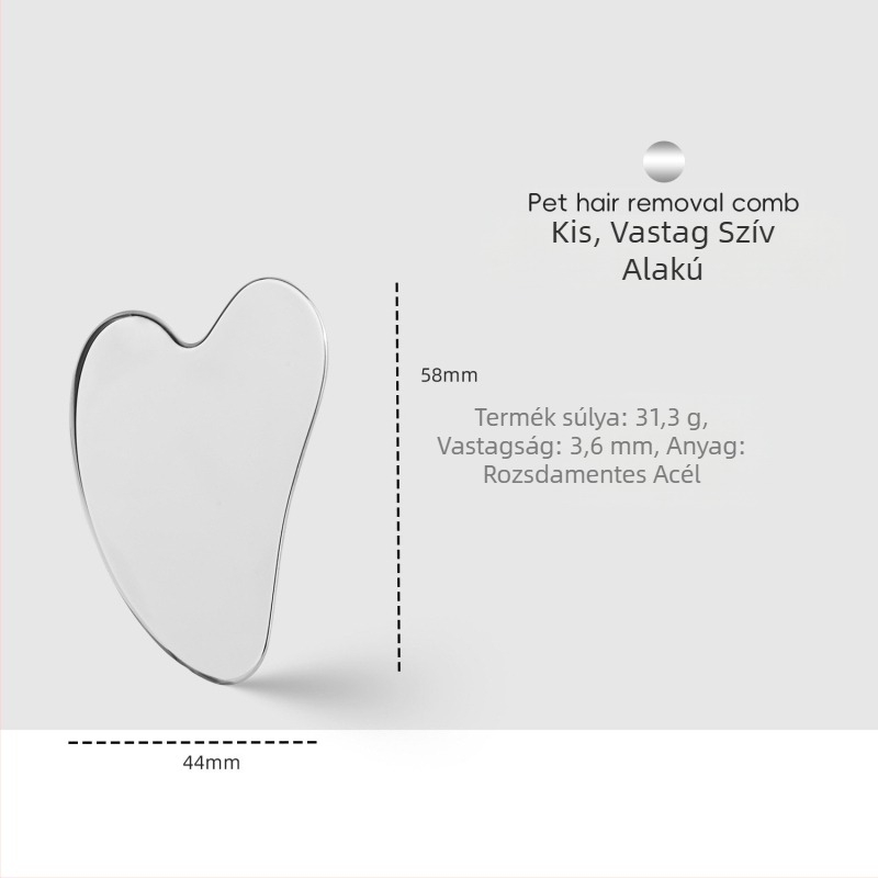 Szív alakú, rozsdamentes acél arcfogó spatula – alapozóhoz és maszkokhoz, 90 g kozmetikai eszköz