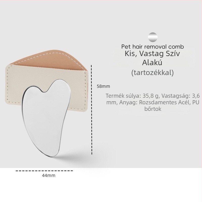 Szív alakú, rozsdamentes acél arcfogó spatula – alapozóhoz és maszkokhoz, 90 g kozmetikai eszköz