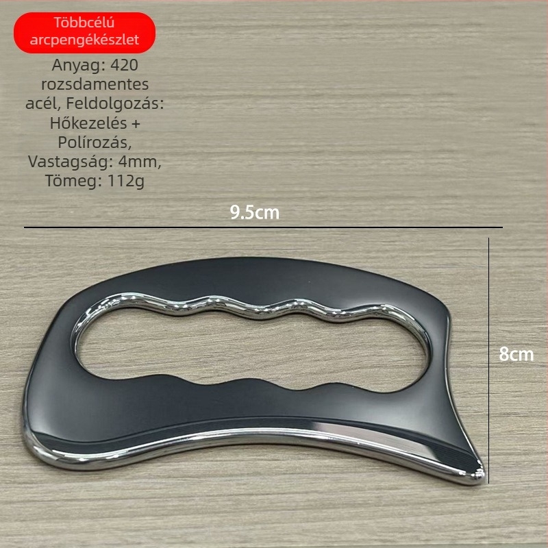 Szív alakú, rozsdamentes acél arcfogó spatula – alapozóhoz és maszkokhoz, 90 g kozmetikai eszköz