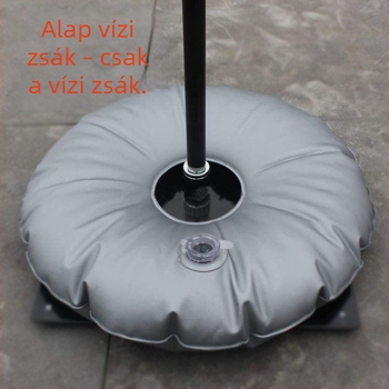 PVC súlyozott víztáska vízzel töltve, fém tartóalappal külső zászlóhoz vagy napernyőhöz, szélálló, vízálló, hordozható