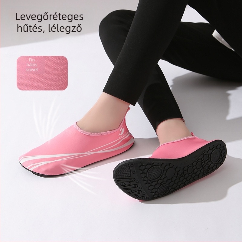 Női beltéri edzőcipő - hálós felsőrész, EVA talp, lapos sarok, lélegző technológia, modern táncra