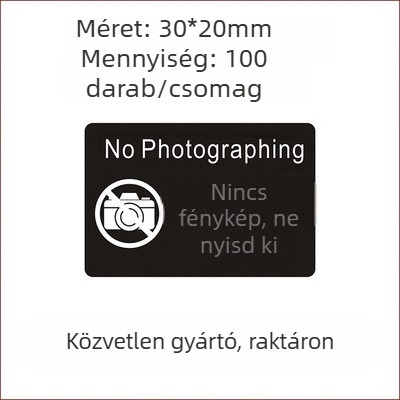 Négyszög alakú önzáró kameratakaró matrica; Monokróm nyomtatás; Mobiltelefonhoz; Erős szakítószilárdság; Hosszú távú hőállóság 65°C