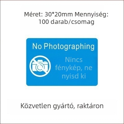 Négyszög alakú önzáró kameratakaró matrica; Monokróm nyomtatás; Mobiltelefonhoz; Erős szakítószilárdság; Hosszú távú hőállóság 65°C
