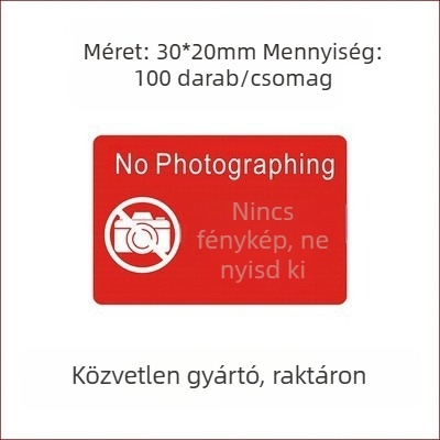Négyszög alakú önzáró kameratakaró matrica; Monokróm nyomtatás; Mobiltelefonhoz; Erős szakítószilárdság; Hosszú távú hőállóság 65°C