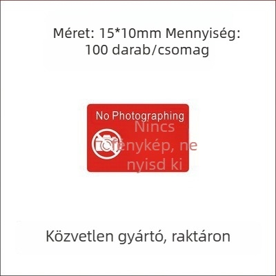 Négyszög alakú önzáró kameratakaró matrica; Monokróm nyomtatás; Mobiltelefonhoz; Erős szakítószilárdság; Hosszú távú hőállóság 65°C