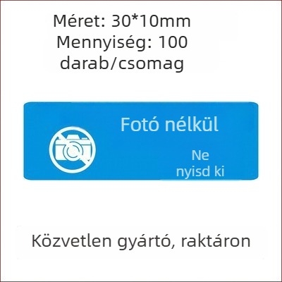 Négyszög alakú önzáró kameratakaró matrica; Monokróm nyomtatás; Mobiltelefonhoz; Erős szakítószilárdság; Hosszú távú hőállóság 65°C