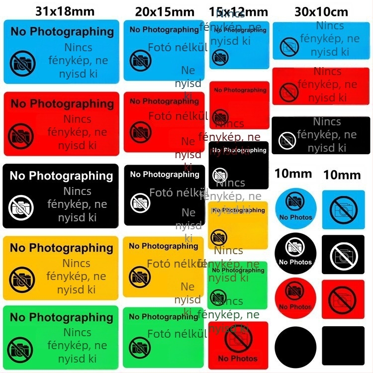 Négyszög alakú önzáró kameratakaró matrica; Monokróm nyomtatás; Mobiltelefonhoz; Erős szakítószilárdság; Hosszú távú hőállóság 65°C