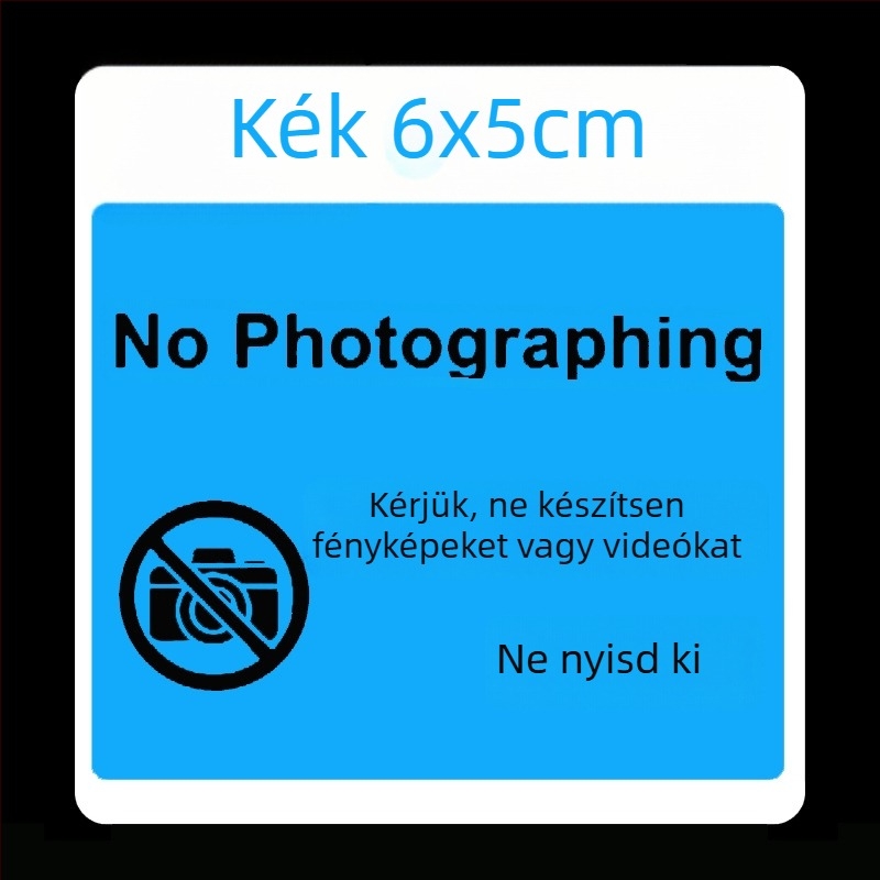 Négyszög alakú önzáró kameratakaró matrica; Monokróm nyomtatás; Mobiltelefonhoz; Erős szakítószilárdság; Hosszú távú hőállóság 65°C