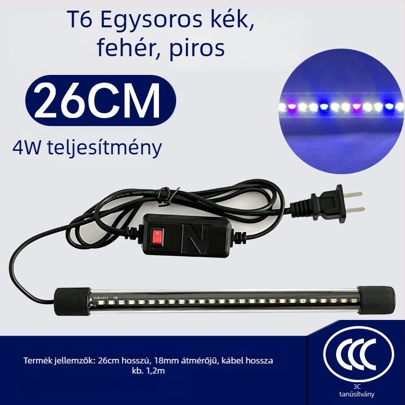 Akvaris LED lámpa, üvegtest, 3W, 100 g, Morning Field, világítás