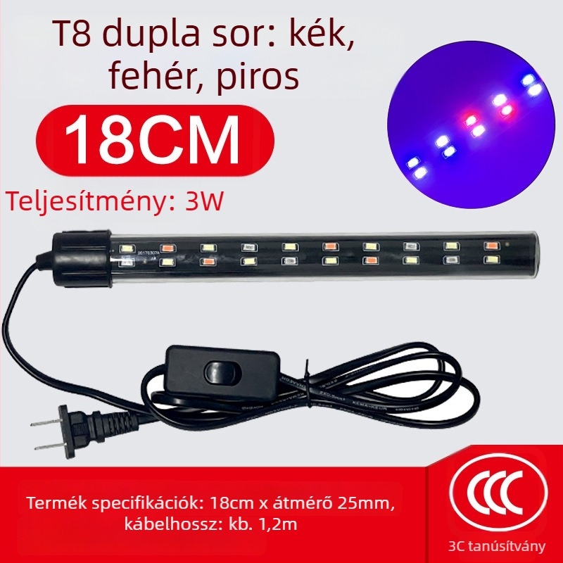 Akvaris LED lámpa, üvegtest, 3W, 100 g, Morning Field, világítás