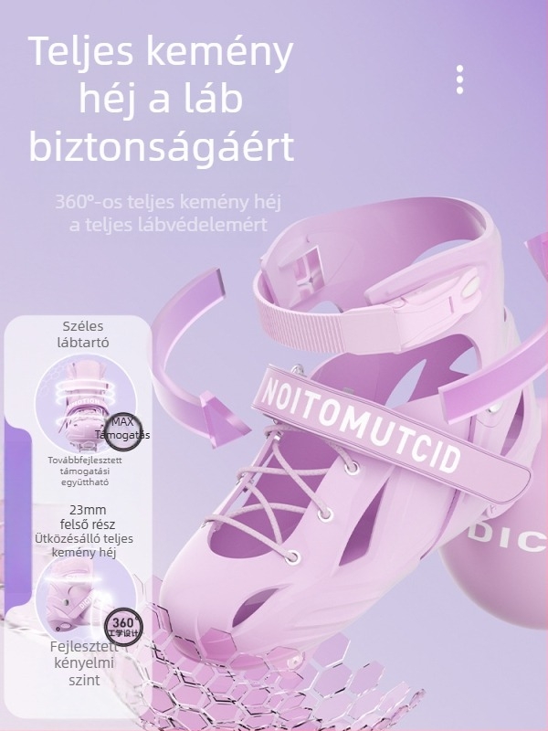 Gyerekeknek szánt kezdő inline korcsolya, 6–12 évesek, uniszex, egy sor kerekekkel