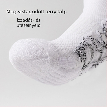 Kosárlabda zoknik, lélegző hálós szövés, törölköző-szerű alj, középhosszú, izzadságot felszívó