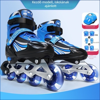 Görkorcsolya PVC felsőrésszel, TPR talppal, egyskerekes dizájn, univerzális illeszkedés