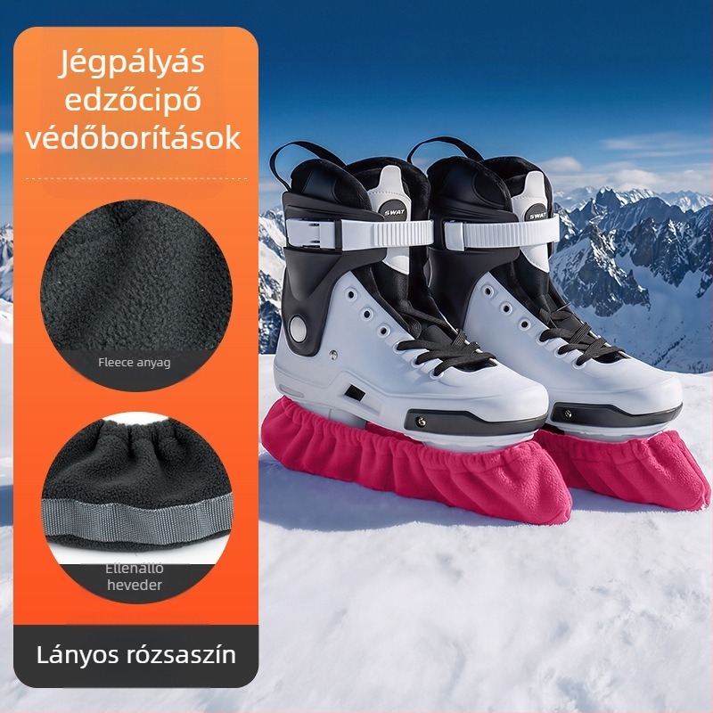 Jégpengés cipővédők, 302-es modell MAKINO FOX — felső fleece, talp webbing, pengének védelme