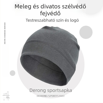 Kültéri téli sportokra tervezett sportos sapka + sisakkal megerősített belső sapka (anyag: akril rost; uniszex felnőtteknek; logó nyomtatás elérhető; alkalmas kerékpározásra, futásra és síelésre)
