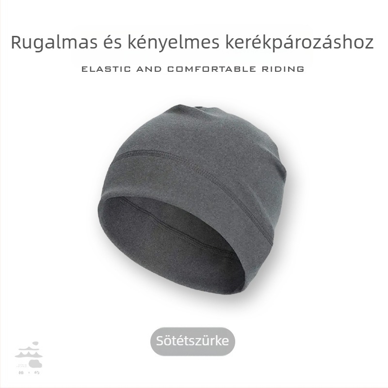 Kültéri téli sportokra tervezett sportos sapka + sisakkal megerősített belső sapka (anyag: akril rost; uniszex felnőtteknek; logó nyomtatás elérhető; alkalmas kerékpározásra, futásra és síelésre)