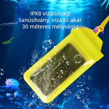 TPU vízálló telefontáska kültéri használatra – strand, úszás, búvárkodás