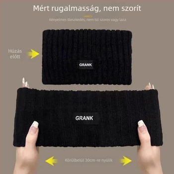 Koreai stílusú, uniszex széles fejpánt betűs mintával, kockás minta, téli 2025 kiadás
