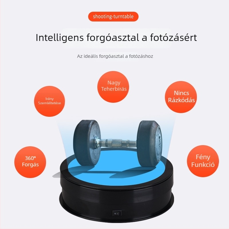 Termékbemutató állvány — ABS+PC, fotózáshoz, tömeg 0,5 kg, márka Electric turntable