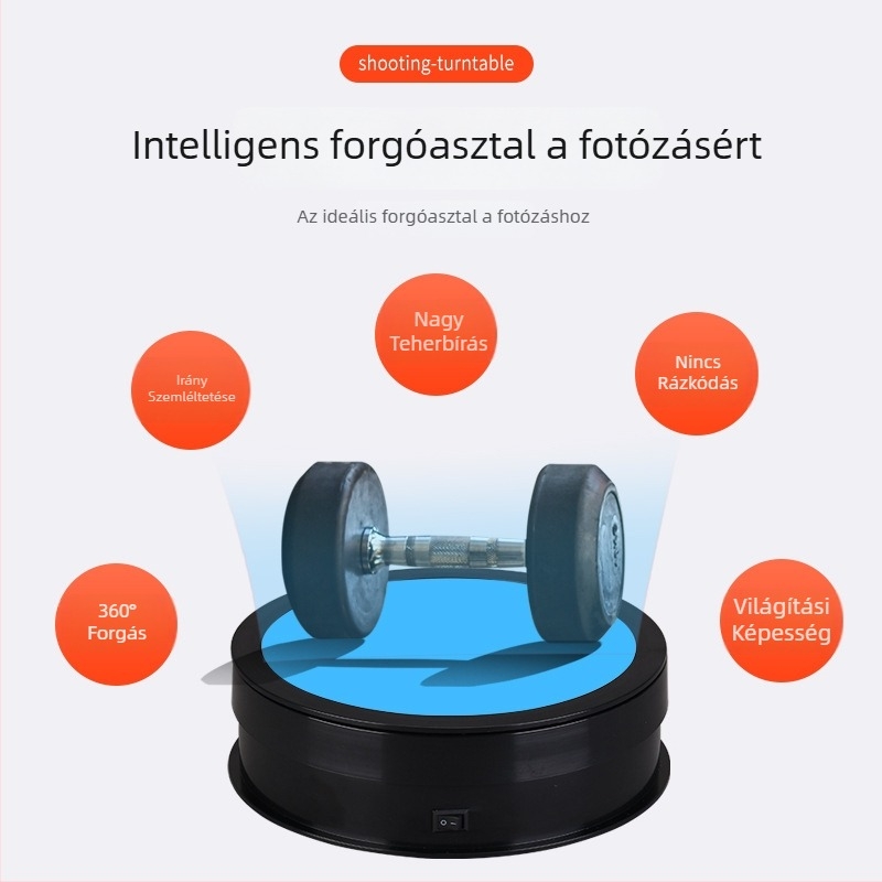 Termékbemutató állvány — ABS+PC, fotózáshoz, tömeg 0,5 kg, márka Electric turntable