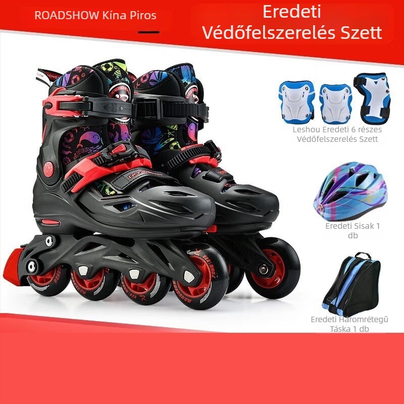 Lexiu Gyerekeknek villogó virágos görkorcsolya – mindennapi inline korcsolázáshoz