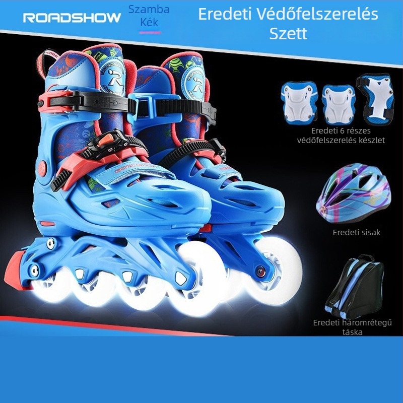 Lexiu Gyerekeknek villogó virágos görkorcsolya – mindennapi inline korcsolázáshoz