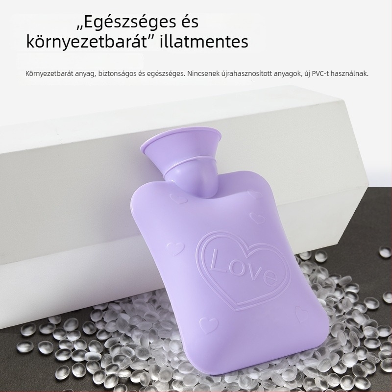 Vízinjekciós melegvíz-táska, PVC nagy sűrűségű, hordozható kézmelegítő, licencelhető magáncímke