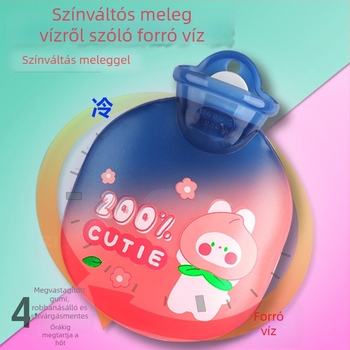 Vízfeltöltéses melegítő palack, hordozható, nagy sűrűségű PVC, vízbefecskendezéses fűtés, forró és hideg használat