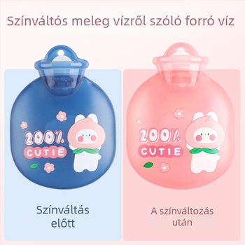 Vízfeltöltéses melegítő palack, hordozható, nagy sűrűségű PVC, vízbefecskendezéses fűtés, forró és hideg használat