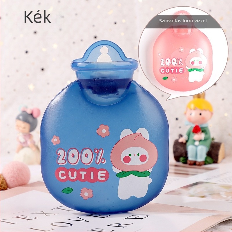 Vízfeltöltéses melegítő palack, hordozható, nagy sűrűségű PVC, vízbefecskendezéses fűtés, forró és hideg használat