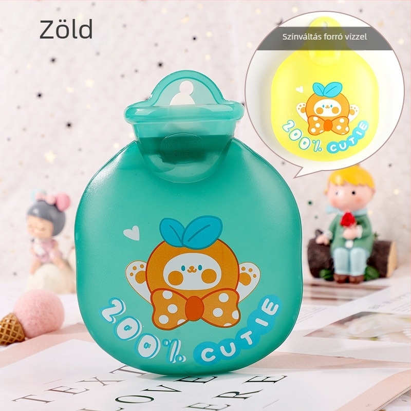 Vízfeltöltéses melegítő palack, hordozható, nagy sűrűségű PVC, vízbefecskendezéses fűtés, forró és hideg használat