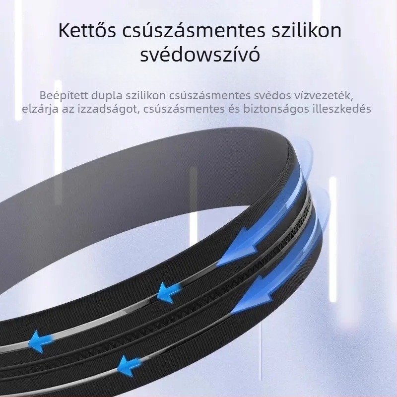 Sportos fejpánt, egyszerű stílus, kockás mintázat, márka Friendly, tavasz 2025.