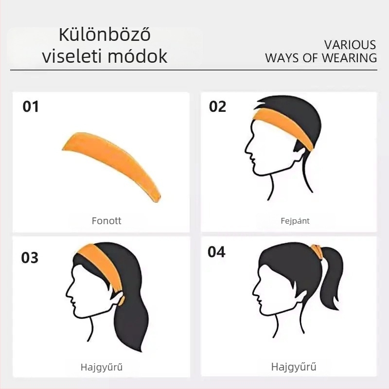 Sportos fejpánt, egyszerű stílus, kockás mintázat, márka Friendly, tavasz 2025.