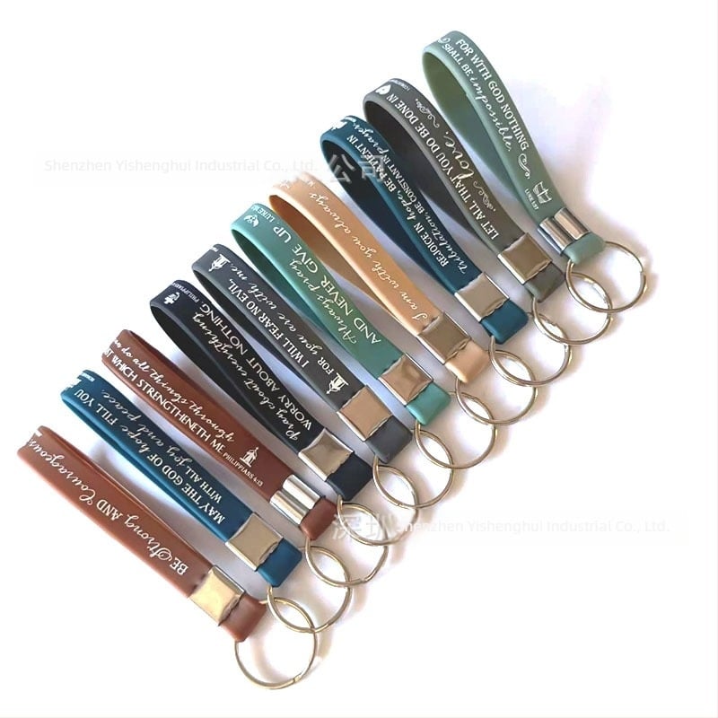 Szilikon Biblia karkötők Macaron mintával, uniszex vallási/totem dizájn (Anyag: szilikon; Logónyomtatás: elérhető; Forma: geometrikus; Csomagolás: tömegben vagy egyénileg csomagolva)