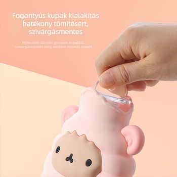 Szilikon melegvíz-táska aranyos bárány mintával, kompakt és hordozható kézmelegítő, melegítés vízzel töltésével
