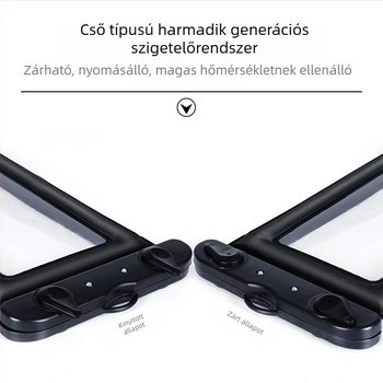 Légzsákos vízálló telefontok érintőképernyővel - zárt, használható úszáshoz és fényképezéshez a tengerparton (ABS+TPU)