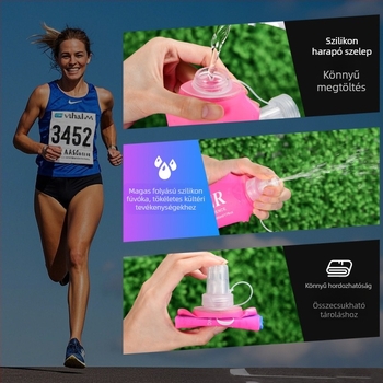 NEWBOLER Gradient TPU Összecsukható Hidratáló Palack – Unisex, Kapacitás 250, Gradient Mintázat, Hegymászásra, Strandra, Kempingezésre és Túrázásra