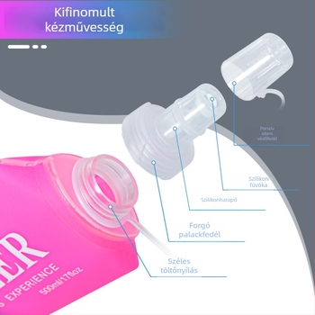 NEWBOLER Gradient TPU Összecsukható Hidratáló Palack – Unisex, Kapacitás 250, Gradient Mintázat, Hegymászásra, Strandra, Kempingezésre és Túrázásra