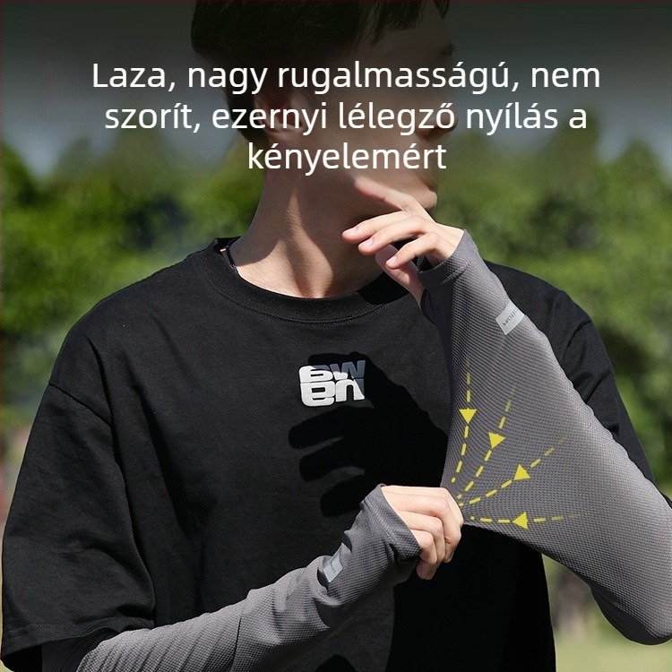 Ice Silk férfi napsugárvédő karvédő – laza szabás, UV-védelem, ideális vezetéshez és kültéri nyári tevékenységekhez