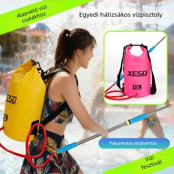 Kültéri víztáska vízcsatákhoz, PVC anyag, 15 literes kapacitás, vízálló szövet, logó testreszabás