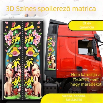 3D-s színes deflektor matricák teherautókhoz, nagy jármű külső díszítése, vízálló és UV-álló autómatricák