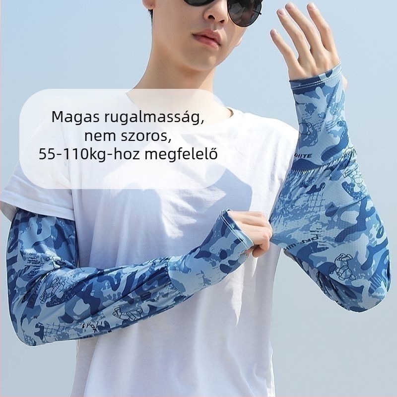 Napsütés elleni karvédők – Ice Silk poliészter anyag, 71–80% tartalom, laza szabás, kültéri vezetésre, 2024 tavasz
