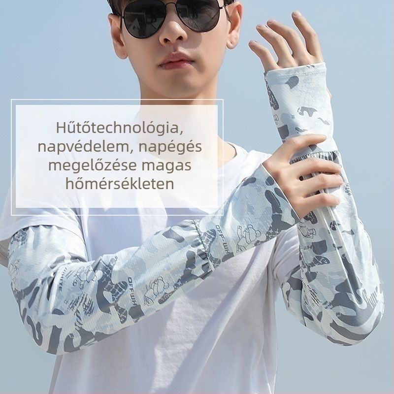 Napsütés elleni karvédők – Ice Silk poliészter anyag, 71–80% tartalom, laza szabás, kültéri vezetésre, 2024 tavasz