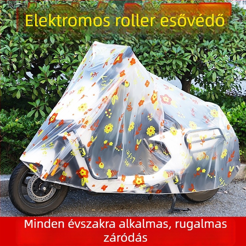 Elektromos járművédő takaró – esőálló – rajzfilm-stílusú