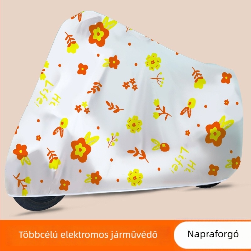 Elektromos járművédő takaró – esőálló – rajzfilm-stílusú