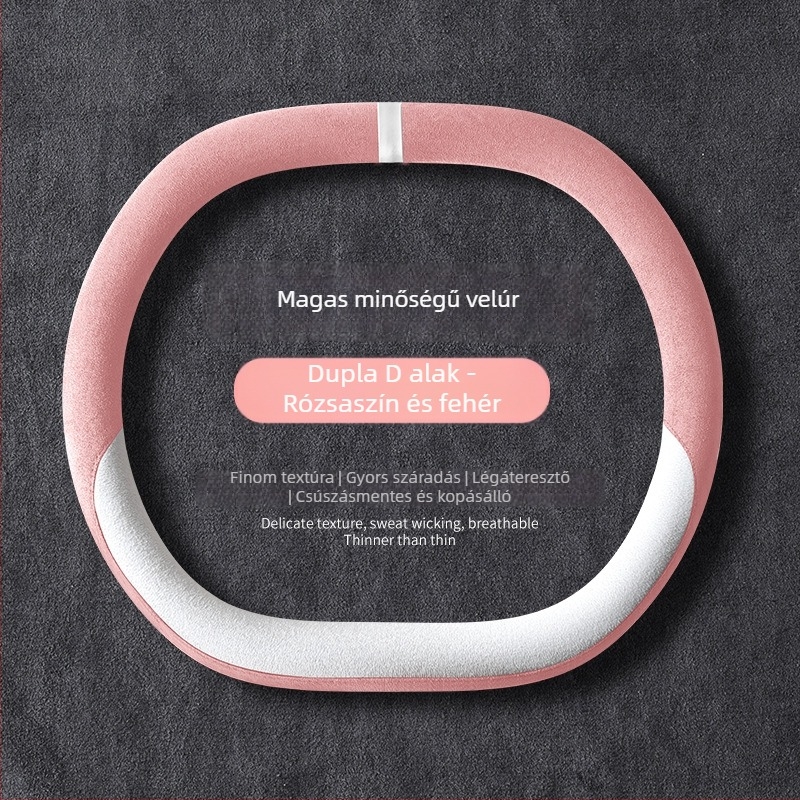 Univerzális téli plüss kormányvédő autóhoz, csúszásmentes fogással, poliészter, gépi varrás, minták: csíkos/egyszínű/hímzett/nyomtatott