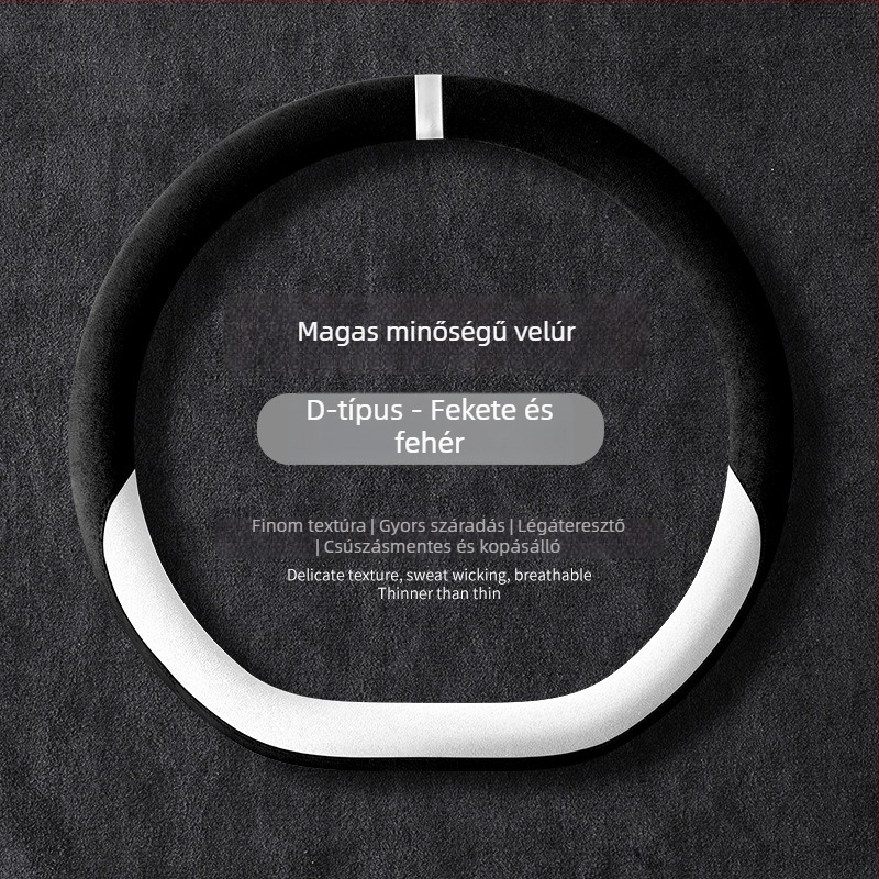 Univerzális téli plüss kormányvédő autóhoz, csúszásmentes fogással, poliészter, gépi varrás, minták: csíkos/egyszínű/hímzett/nyomtatott